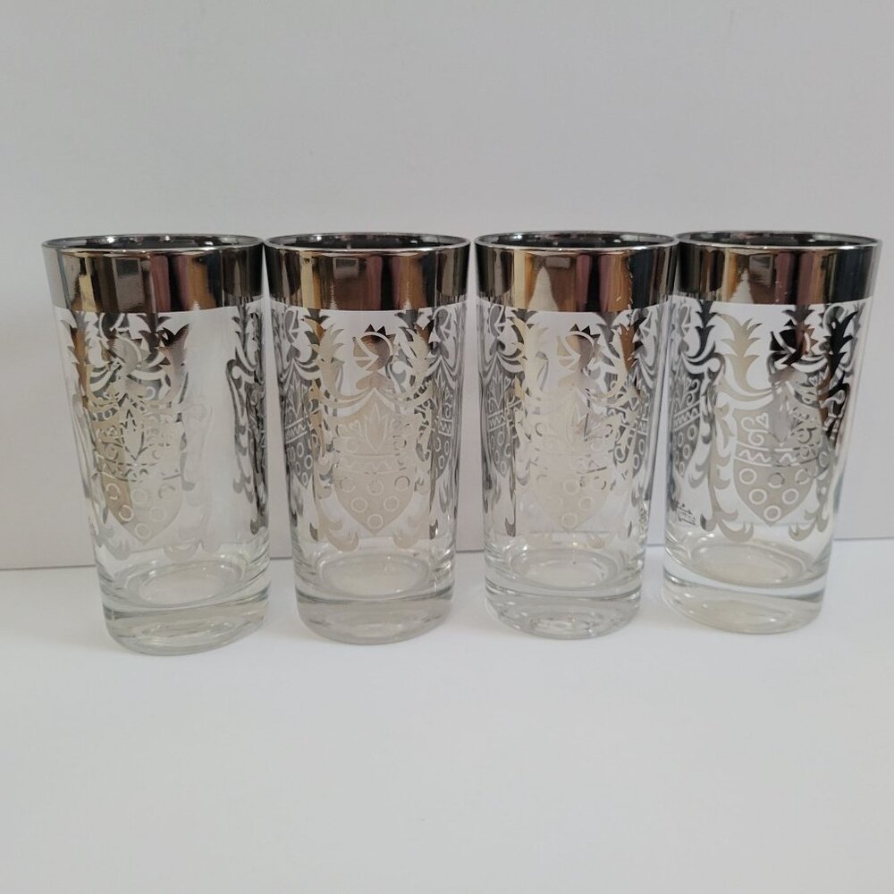 Vintage MCM Kimiko Silver Guardian Crest Glasses Lot of 4